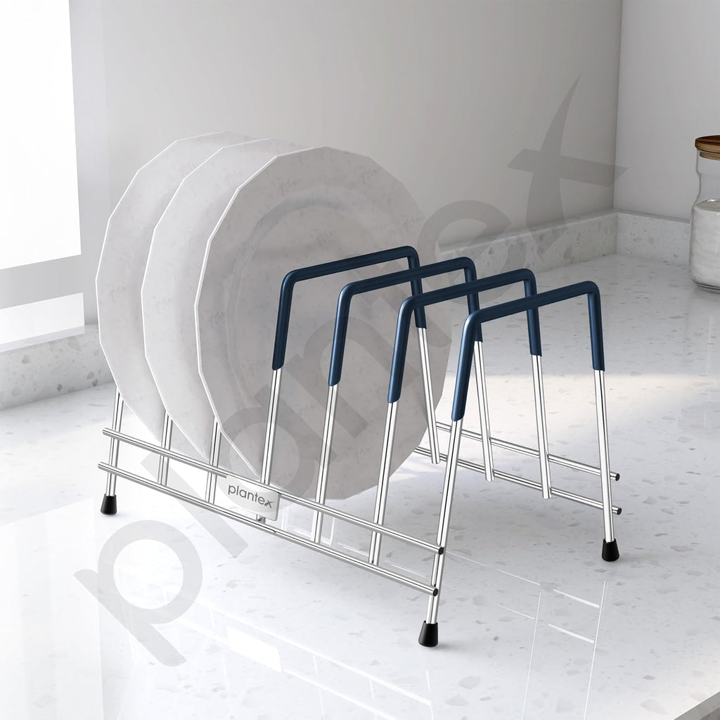 Stainless Steel Thali & Plate Stand (Chrome)