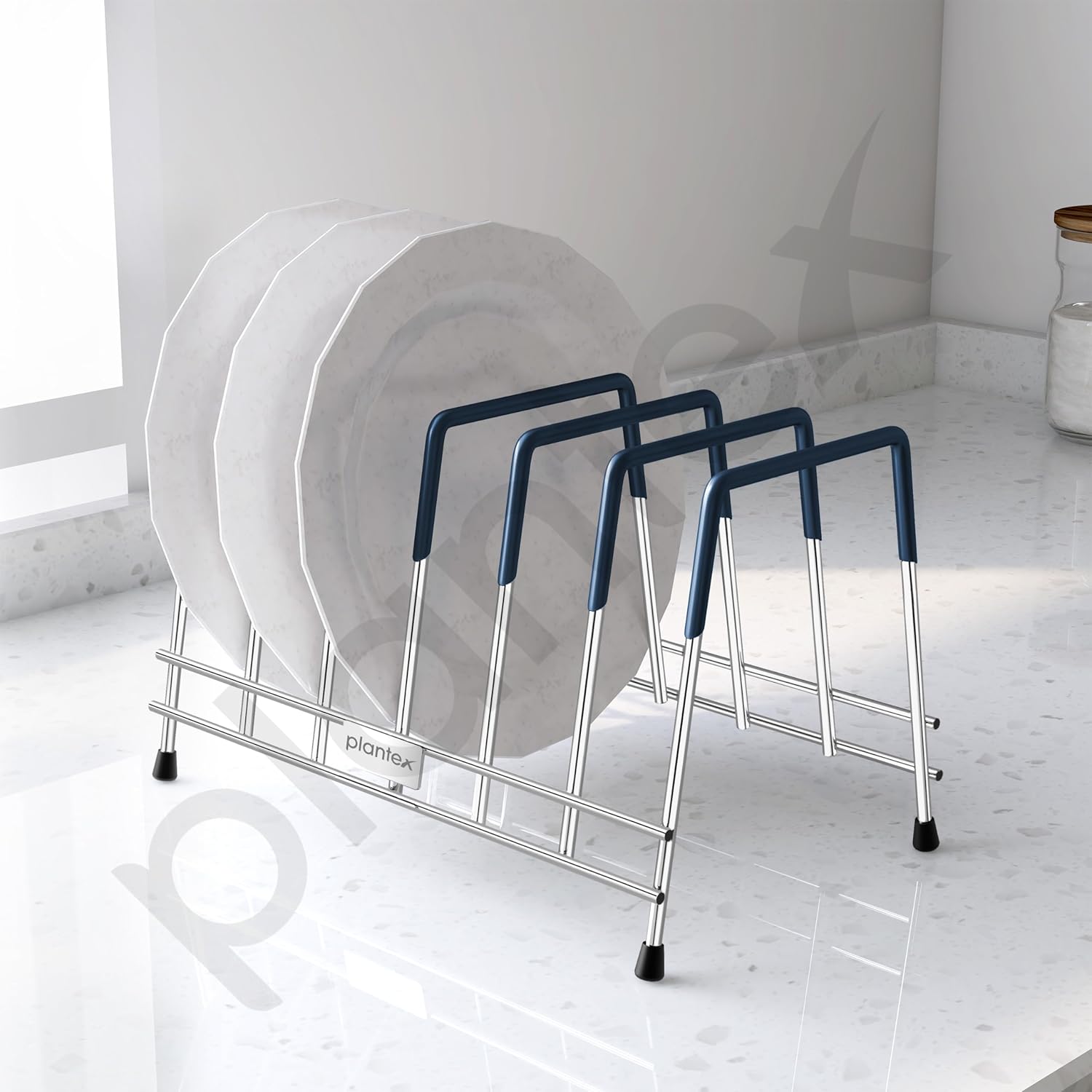 Stainless Steel Thali & Plate Stand (Chrome)