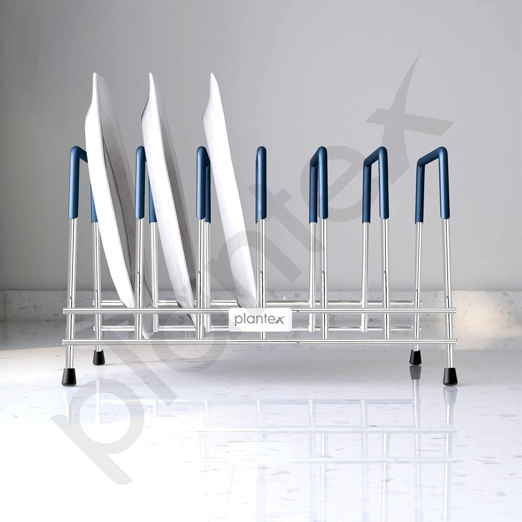 Stainless Steel Thali & Plate Stand (Chrome)