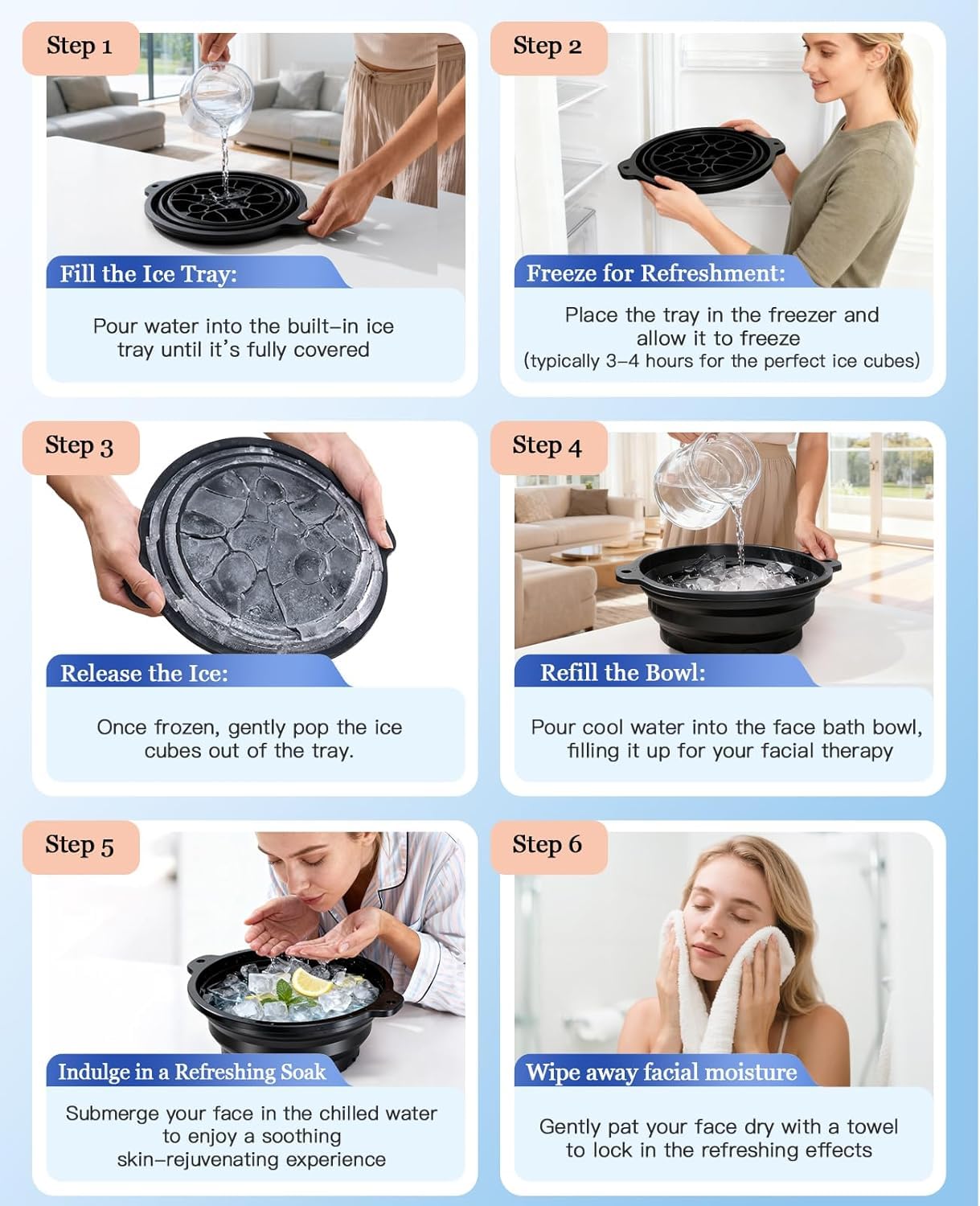 Portable Facial Ice Bath Bowl – Pack of 1